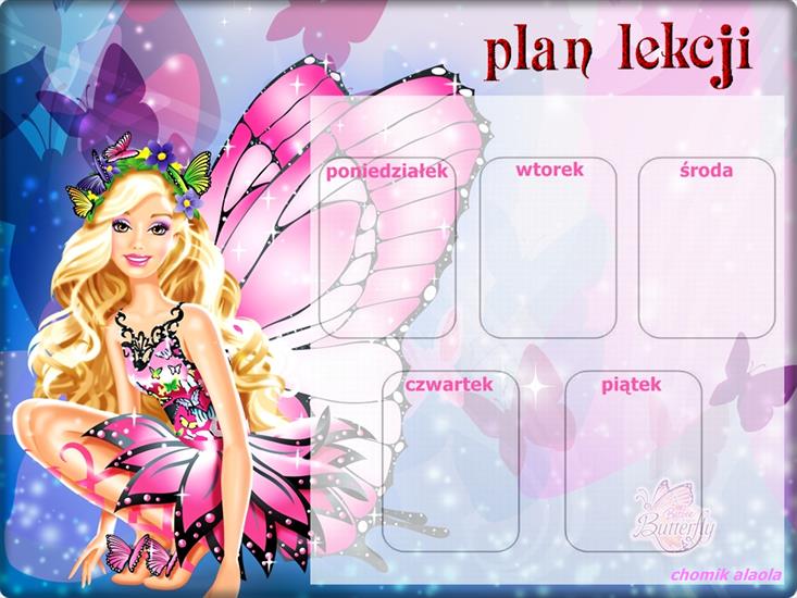 plany lekcji - barbie butterfly PLAN LEKCJI chomik alaola.jpg
