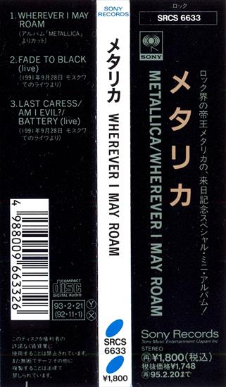 1992 - Wherever I may roam Japanese single - obi.jpg