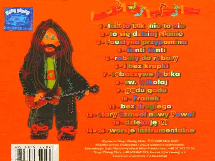   Arka Noego - Dla małych i dużych. Discography 1999 - 2011 - Arka Noego - 2008 Gadu Gadu -Back tapeta.jpg