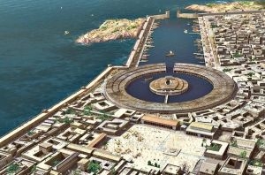 Rzym starożytny - geografia historyczna - obrazy - 17-14. Port w Kartaginie - rekonstrukcja.jpg