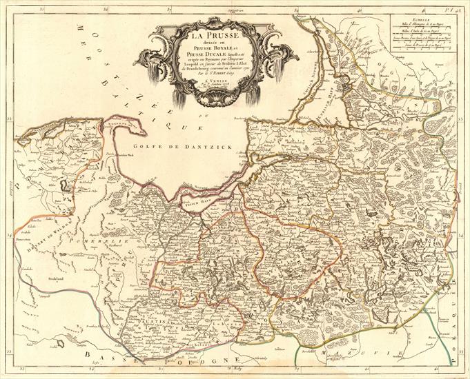 Stare mapy - Old Maps - 3 - La Prusse divisee en Prusse Royale et Prusse Ducale   1778.jpg
