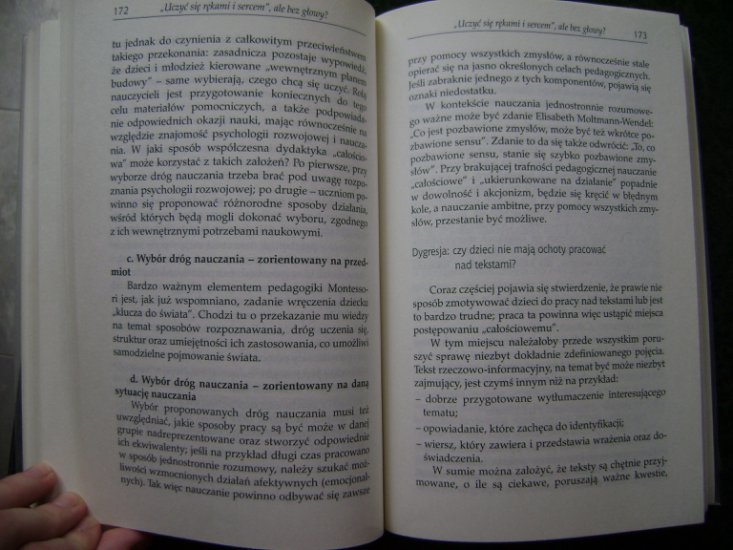 Pedagogika- książki m.in. M. Montessorii, J. Anrychowskiej- Biegacz, M. Bogdanowicz - DSC00480.JPG