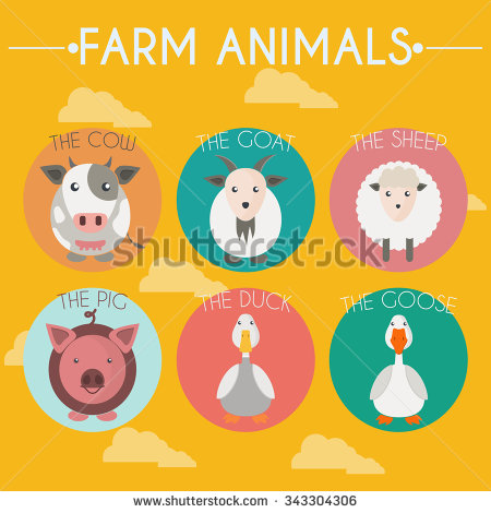 Zwierzaki - stock-vector-farm-animals-and-birds-round-icons-set-co...-goat-sheep-pig-duck-and-goose-clouds-vector-343304306.jpg