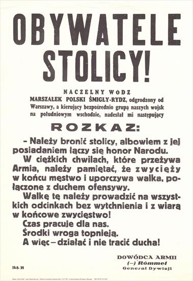 Historia Polski. Dodatki - Obwieszczwnie gen. Rómmla z 1939.jpg