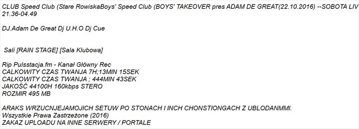 CLUB Speed Club Stare RowiskaBoys Speed Club BOYS TAKEOVER pres ADAM DE GREAT22.10.20... - OPJS 2.png