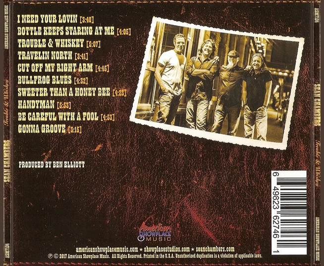 CD BACK COVER - CD BACK COVER - SEAN CHAMBERS - Trouble  Whisky.bmp