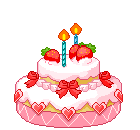 Gify-torty - urodzinowy tort rozowy.gif