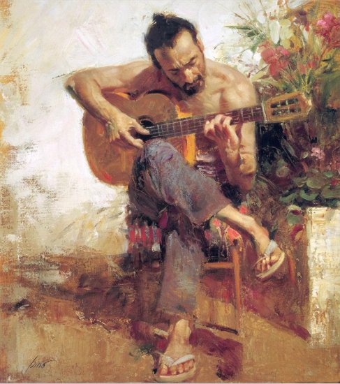 Pino Daeni-Jim Morrison - Pino Daeni 1939-2010 -  Italian Impressionist painter - TuttArt 84.jpg