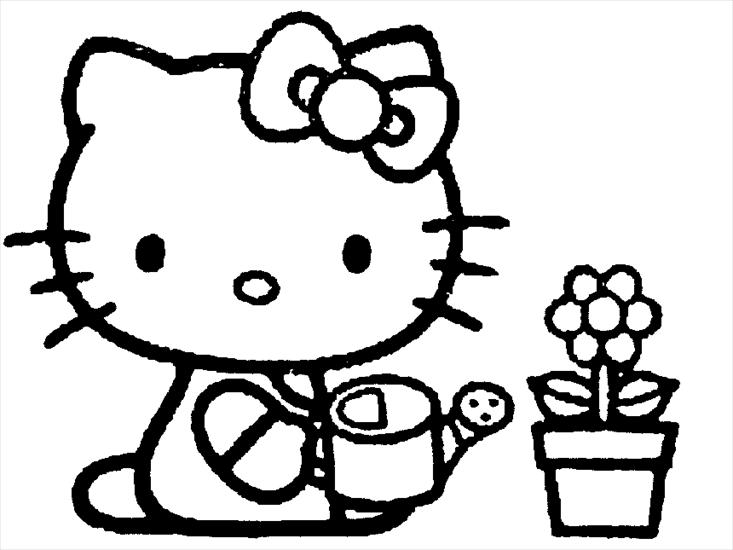 Kolorowanki Hello Kitty - Hello Kitty - kolorowanka.gif