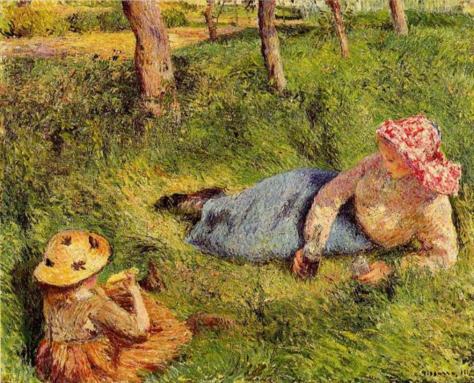 Pissarro Camille 1830 - 1903 - The Snack, Child and Young peasant at Rest, 1882.jpeg