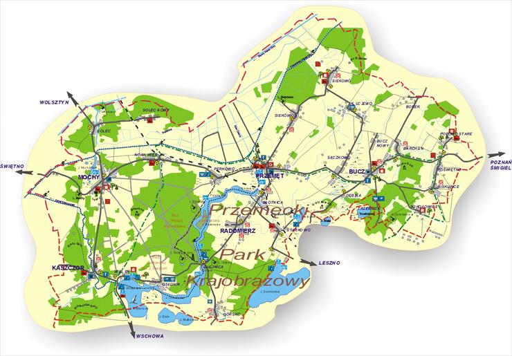 Mapy turystyczne i przewodniki - Przemęt i parki krajobrazowe Mapa turystyczna.jpg