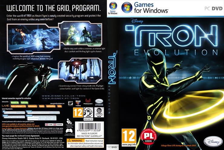 Okładki Gier - tron_evolution_2010_custom_dvd-front.jpg