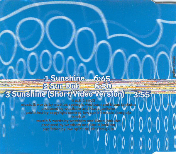 Dr. Motte  Westbam - S 1997 - single - Sunshine - CDM - back.jpg