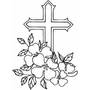 Krzyż - Cross_And_Flowers.png