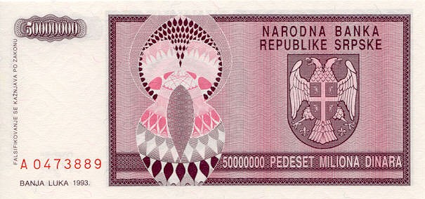 BOŚNIA I HERCEGOWINA - 1993 - 50 000 000 dinarów Serbów bośniackich b.jpg