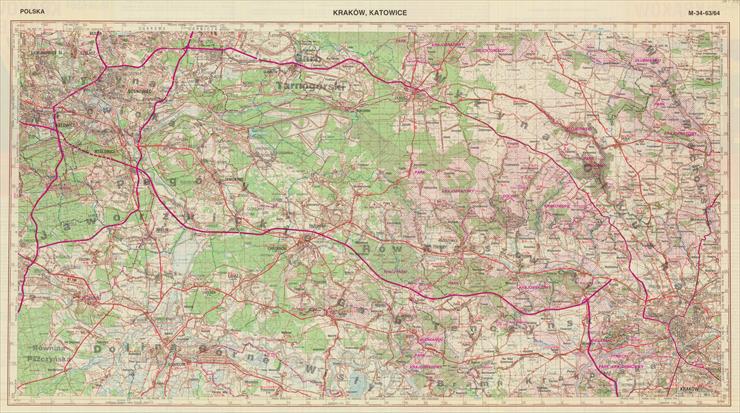 Mapy sztabowe wojskowe - m-34-63_64-Krakow-Katowice.jpg