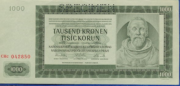 CZECHOSŁOWACJA - 1942 - 1000 koron a.jpg