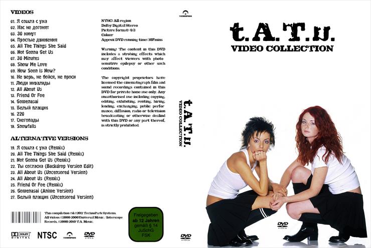 Private Collection dvd 2 - TATU - Video Collection.png